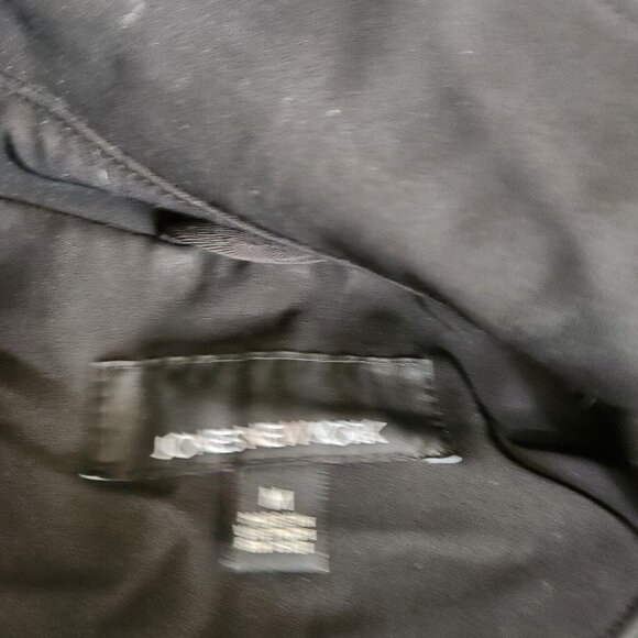 Jones New York Womens Long Black Coat Size M Single Breasted Lightweight Overcoa - Picture 7 of 16